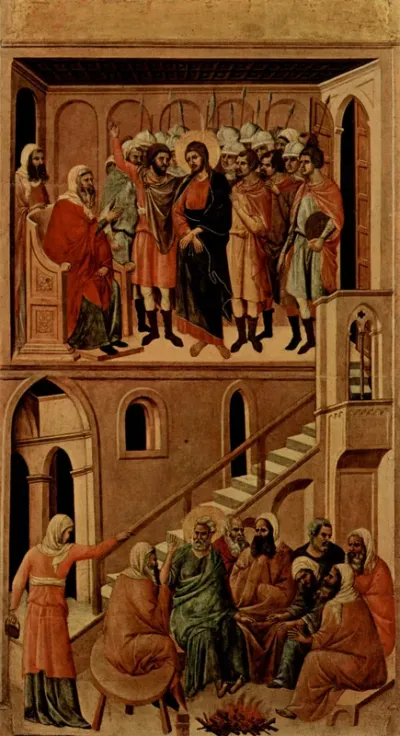 Christ Before Annas (top); Peter Denying Jesus (bottom)