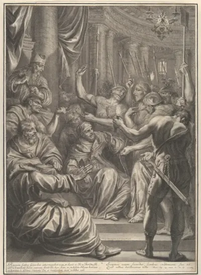 Christ Before Caiaphas, from The Passion of Christ, plate 10