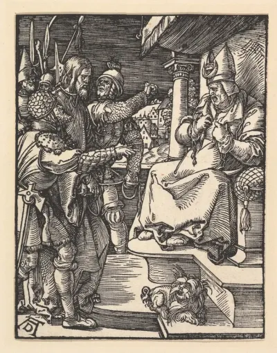 Christ before Caiaphas, from "The Small Passion"