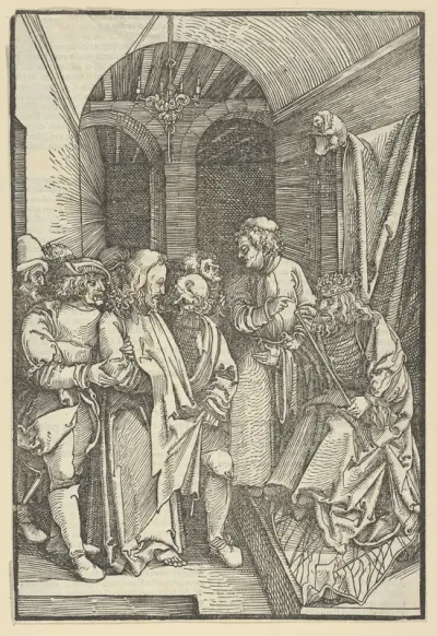 Christ before Herod in a Hall, from Speculum passionis domini nostri Ihesu Christi
