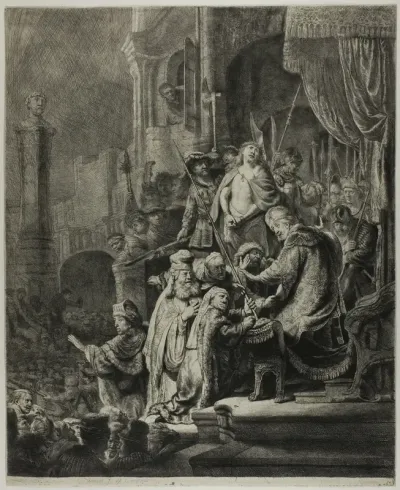Christ Before Pilate: Large Plate