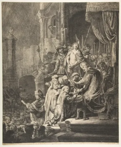 Christ Before Pilate: the large plate