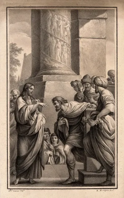 Christ calls Matthew to be among his apostles
