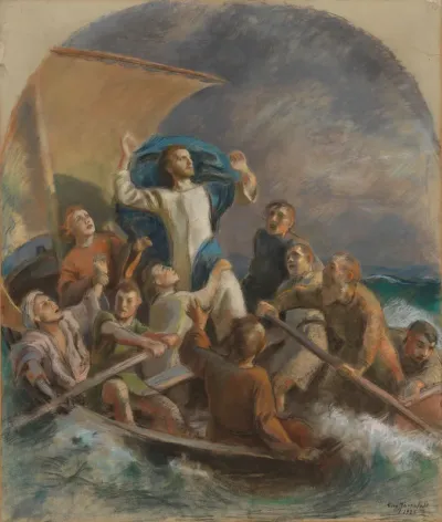 Christ Calms the Storm, study for the altarpiece in Raahe church