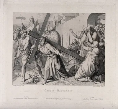 Christ carries his cross to Golgotha