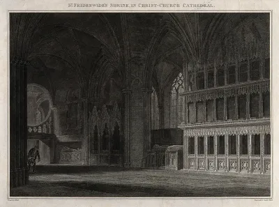 Christ Church Cathedral, Oxford: the shrine believed to be of Saint Frideswide