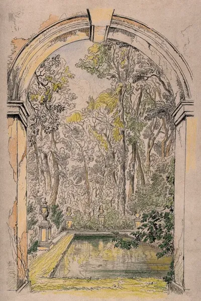 Christ Church, Oxford: the bath and gardens