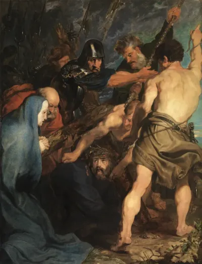 Christ collapses carrying the cross, ca. 1617-1618
