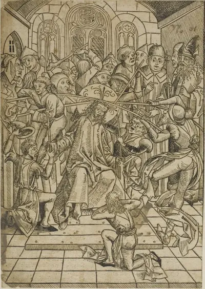 Christ Crowned with Thorns, page 72 from the Treasury (Schatzbehalter)