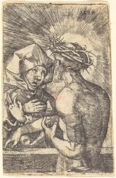 Christ Crowned with Thorns Speaking with His Mother