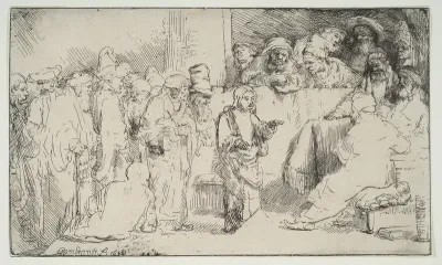 Christ Disputing with the Doctors; a sketch