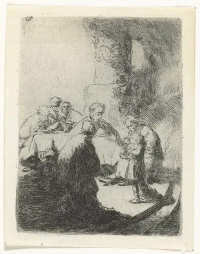 Christ disputing with the doctors: small plate