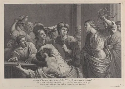 Christ driving the merchants from the temple