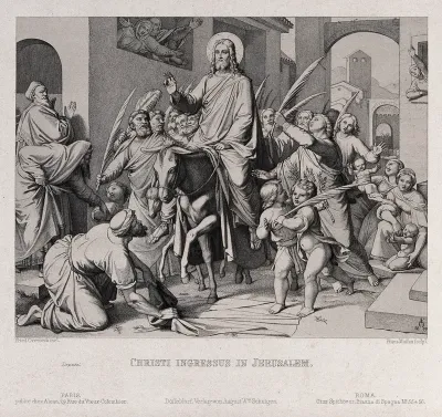 Christ enters Jerusalem on an ass