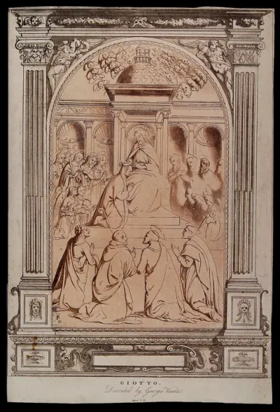 Christ, enthroned, crowns Mary in heaven