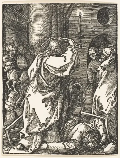 Christ Expelling the Money Lenders, from "The Small Passion"