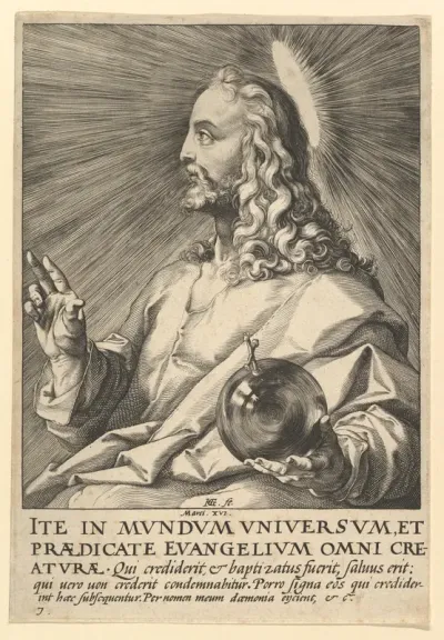 Christ, from "Christ, the Apostles and St. Paul with the Creed"