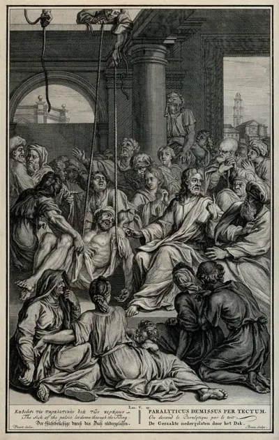 Christ healing a man with the palsy