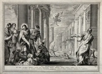 Christ healing the lame at the pool of Bethesda
