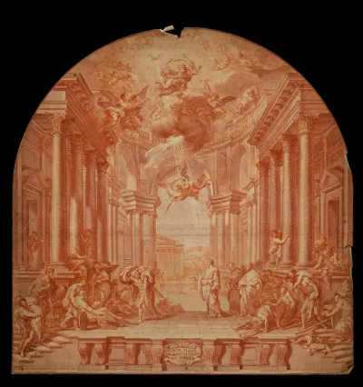 Christ healing the lame at the pool of Bethesda