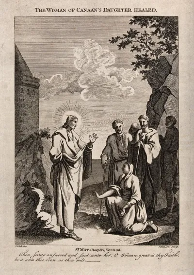 Christ heals the daughter of the woman of Canaan