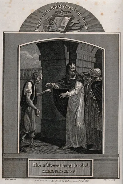 Christ heals the man with the withered hand