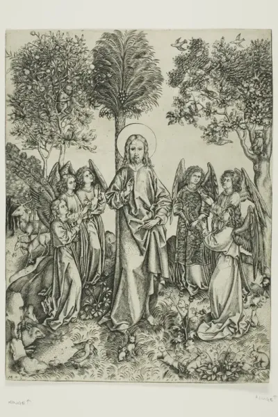 Christ in the Desert with Six Angels