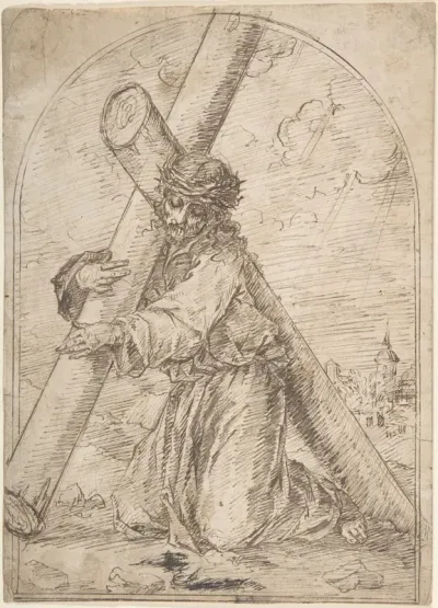 Christ Kneeling, Carrying the Cross