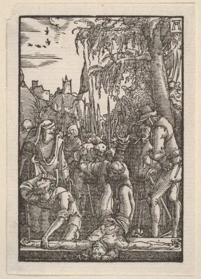 Christ Nailed on the Cross, from "The Fall and Salvation of Mankind Through the Life and Passion of Christ"