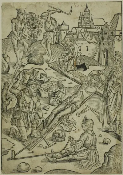 Christ Nailed to the Cross, page 85 from the Treasury (Schatzbehalter)