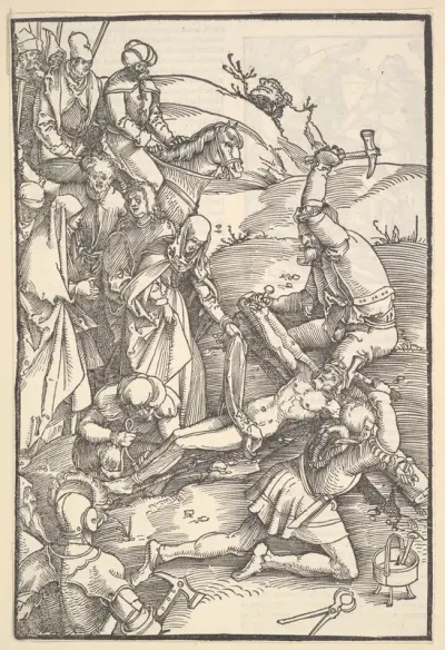 Christ Nailed to the Cross; verso: Christ Nailed to the Cross, from Speculum Passionis Domini Nostri Ihesu Christi