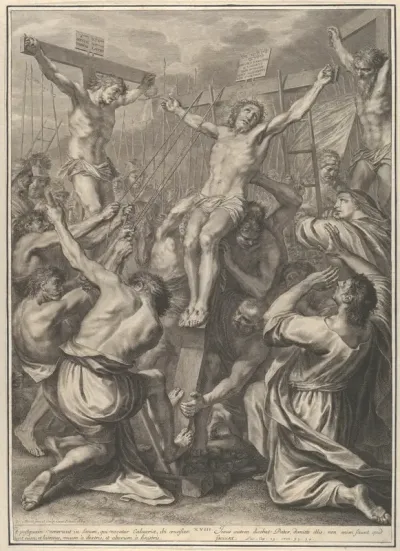 Christ on Raised on the Cross, from The Passion of Christ, plate 19