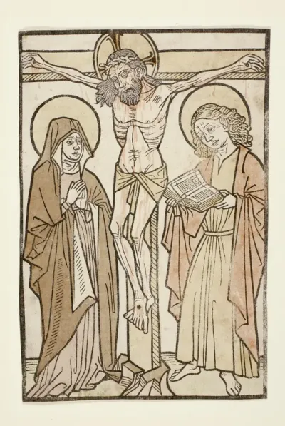 Christ on the Cross Between Mary and Saint John