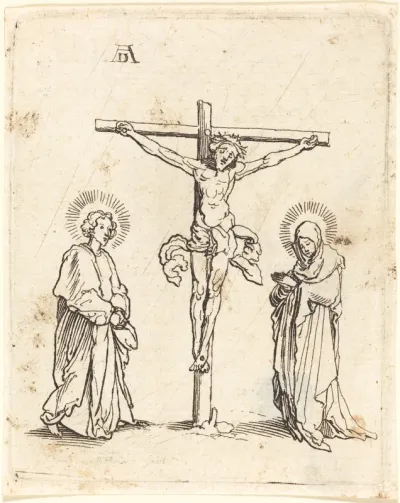 Christ on the Cross Between Saint John and Mary