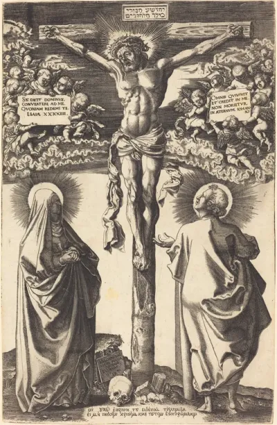 Christ on the Cross with the Virgin and  Saint John