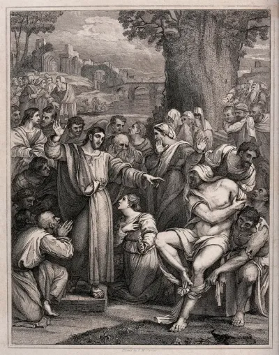 Christ raises Lazarus from his tomb