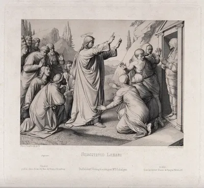 Christ raises Lazarus from his tomb
