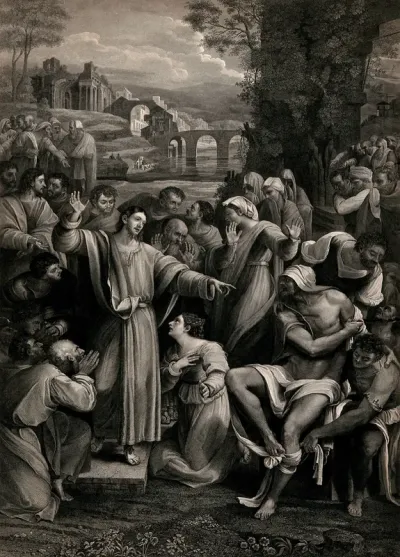 Christ raising Lazarus