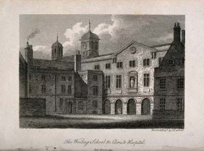 Christ's Hospital, London: the exterior of the Writing School