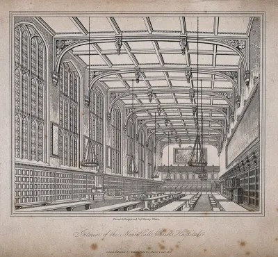 Christ's Hospital, London: the interior of the Hall