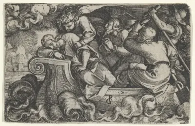 Christ Sleeping During the Storm on Lake Tiberias, from The Story of Christ