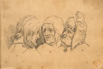 Christ talking to two men who, according to Lavater, show physiognomic traits of 'sensuality'