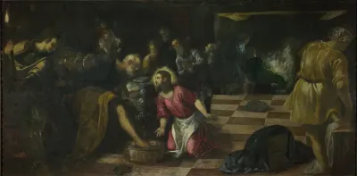Christ Washing the Feet of the Disciples (detail)