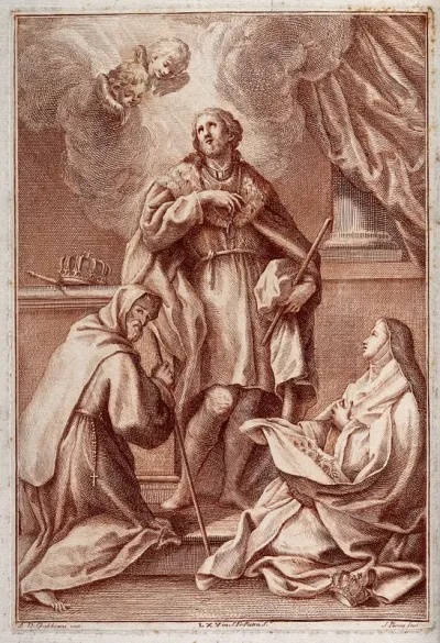 Christ with Saint Dominic Guzman and Saint Elizabeth of Hungary