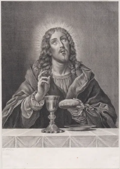 Christ with symbols of the Eucharist