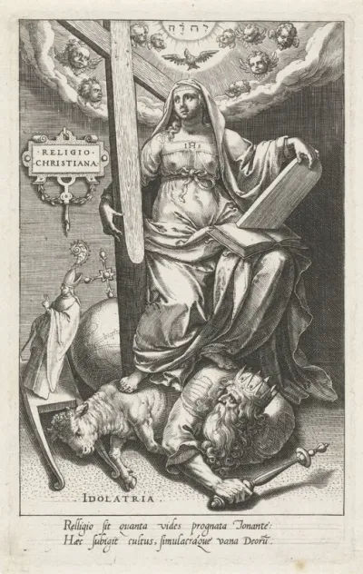 Christelijke Religie (Religio Christiana) overwint Afgoderij (Idolatria)