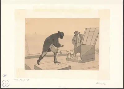 Christiaan Andriessen afscheid van de zus van zijn vriend Carel Jacob van Baar van Slangenburgh op het beurtschip