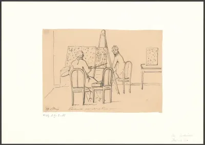 Christiaan Andriessen schildert het portret van meneer du Puij