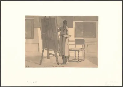 Christiaan Andriessen schildert op de eerste bijeenkomst van het vrouwencollege in 1806