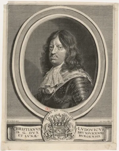 Christianus Ludovicus, D. G. Dux Brunsvicensis et Lunaeburgensis. Iust. van Egmont pinxit. Conr. Lauwers sculpsit